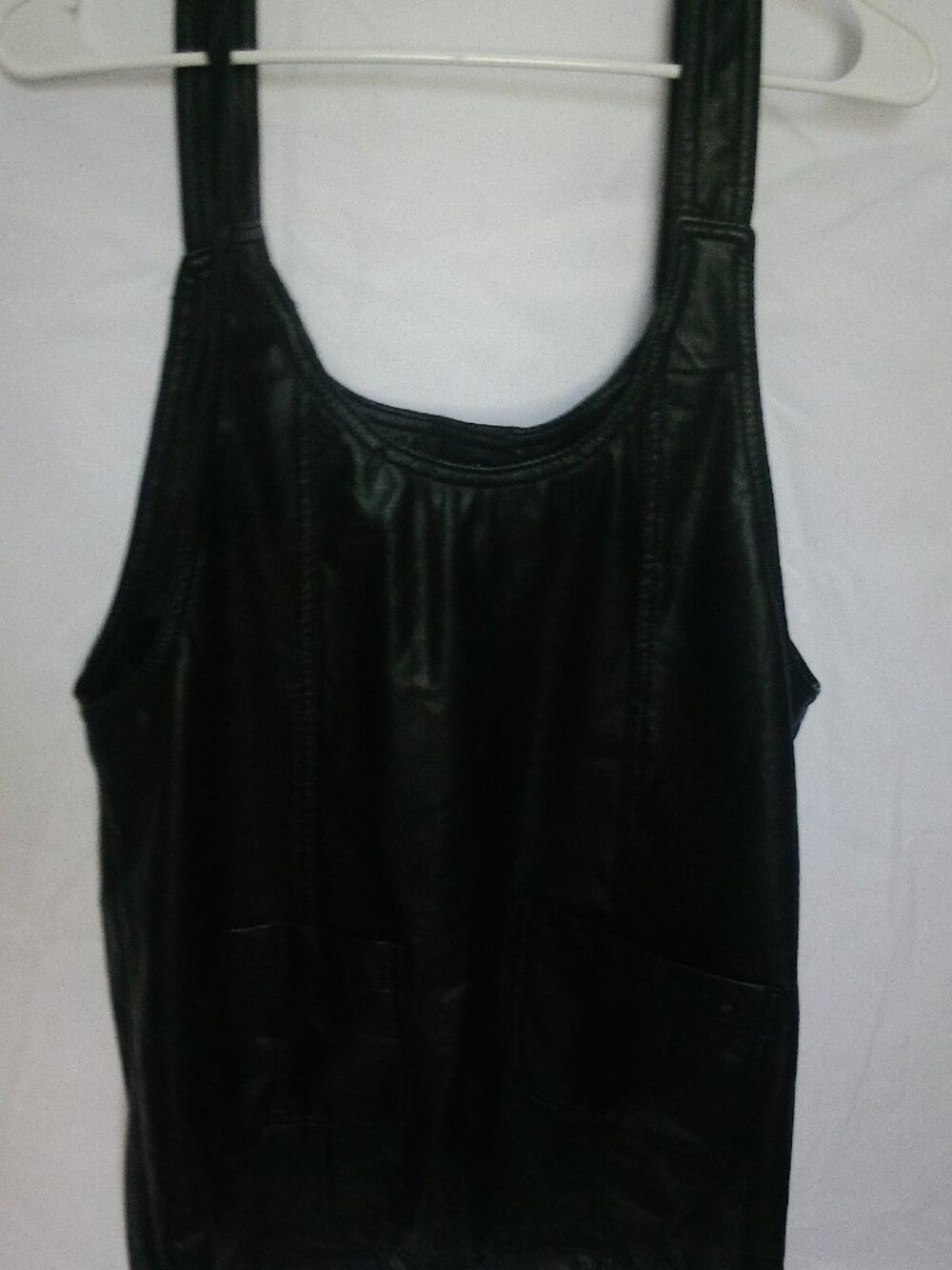 AE Vegan Leather Pinafore Dress